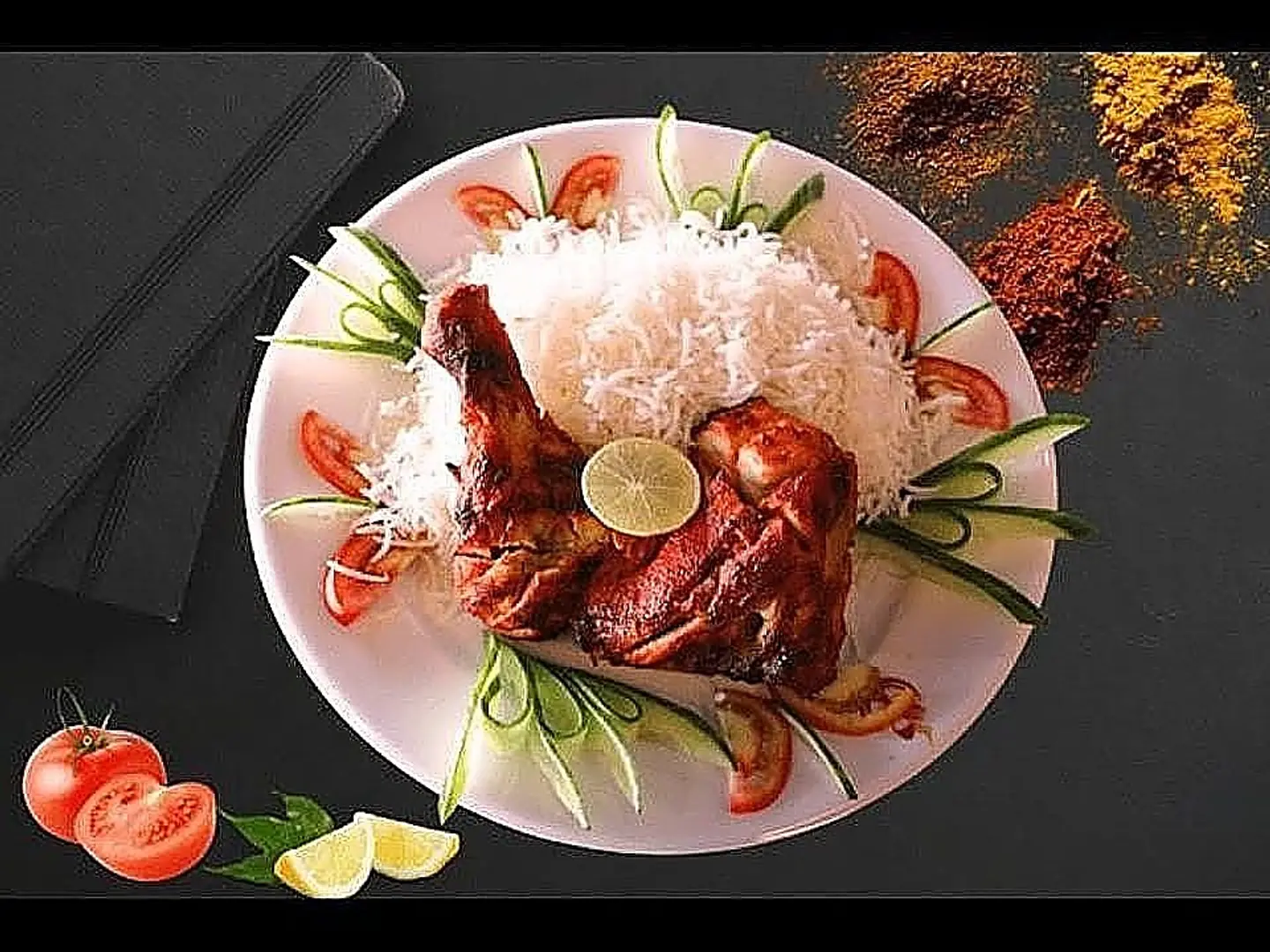 دجاح تكا مع رز