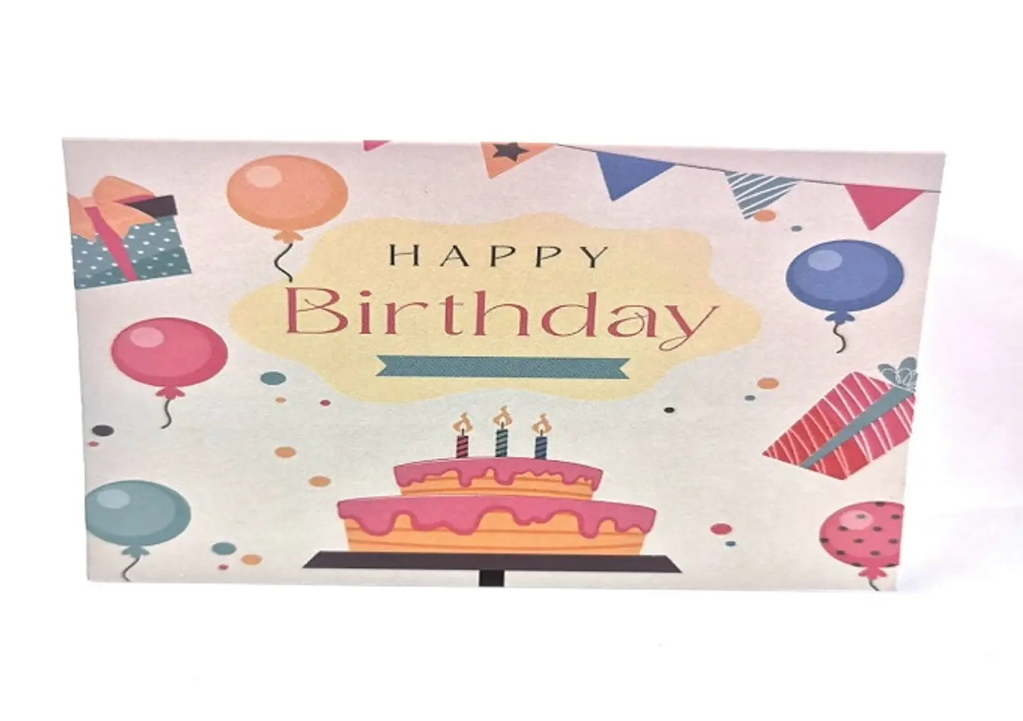 Lets Party Birthday Card With Balloon And Gift