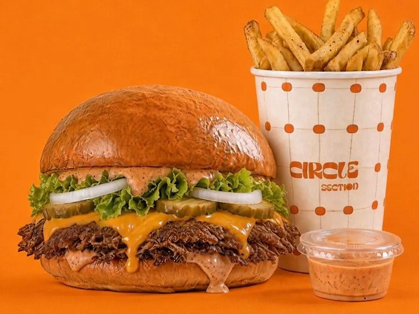 Beef Burger Fries Sauce