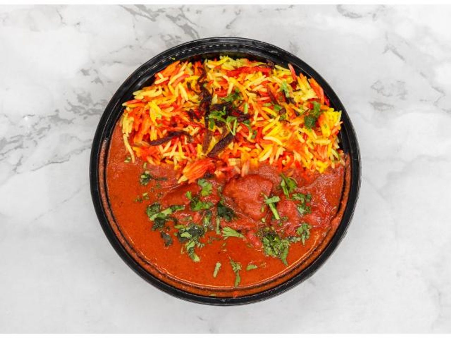 طبق مسالا مع أرز برياني