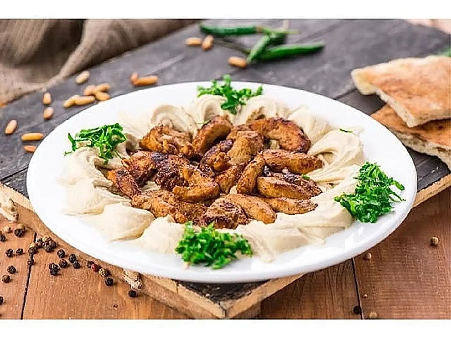 Chicken With Hummus Plate