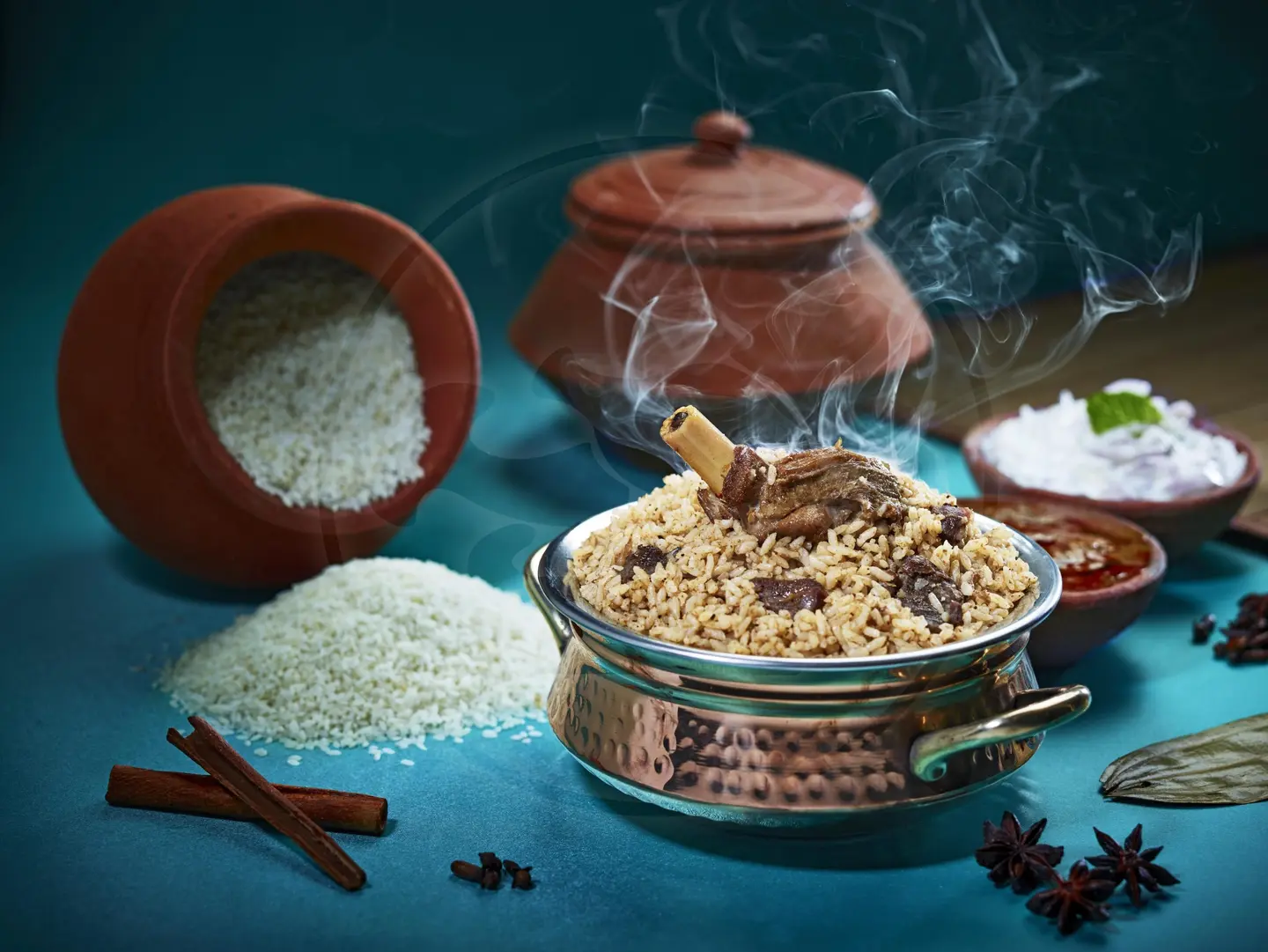 لحم ضأن دوم برياني