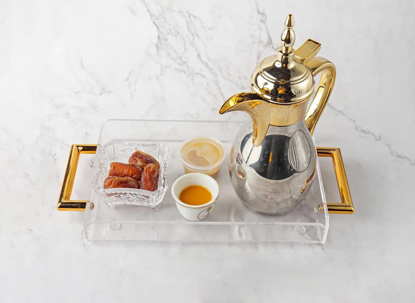 تعبيه ترمس قهوه تمر طحينيه