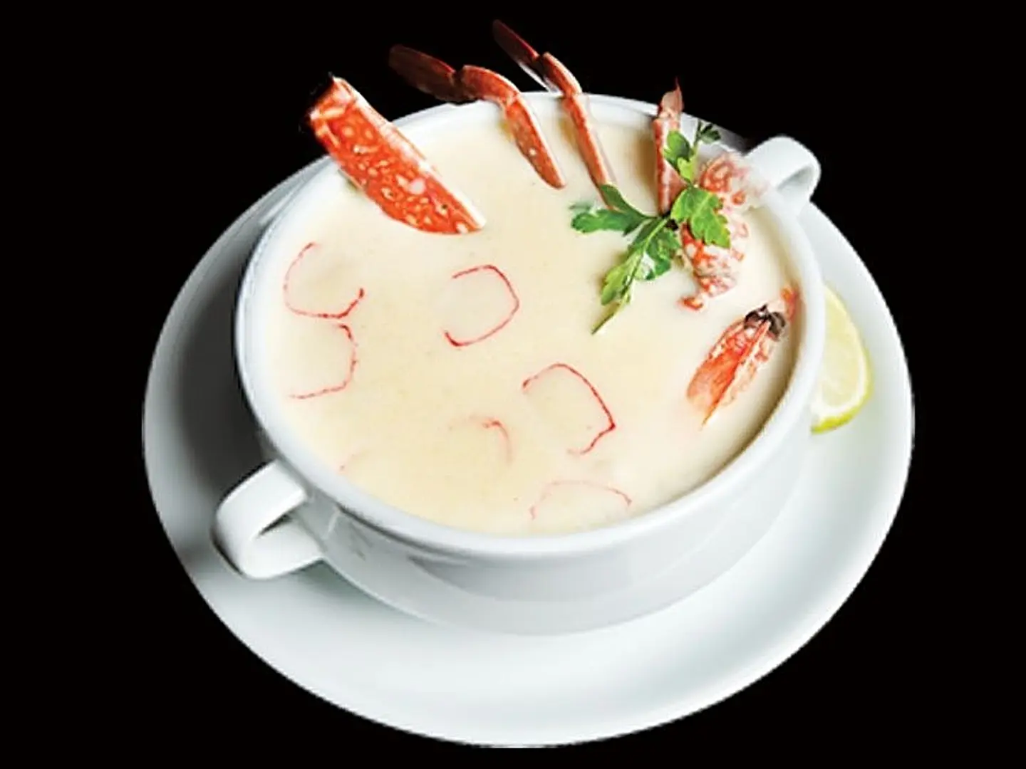 شوربة ثمار البحر بالكريمة