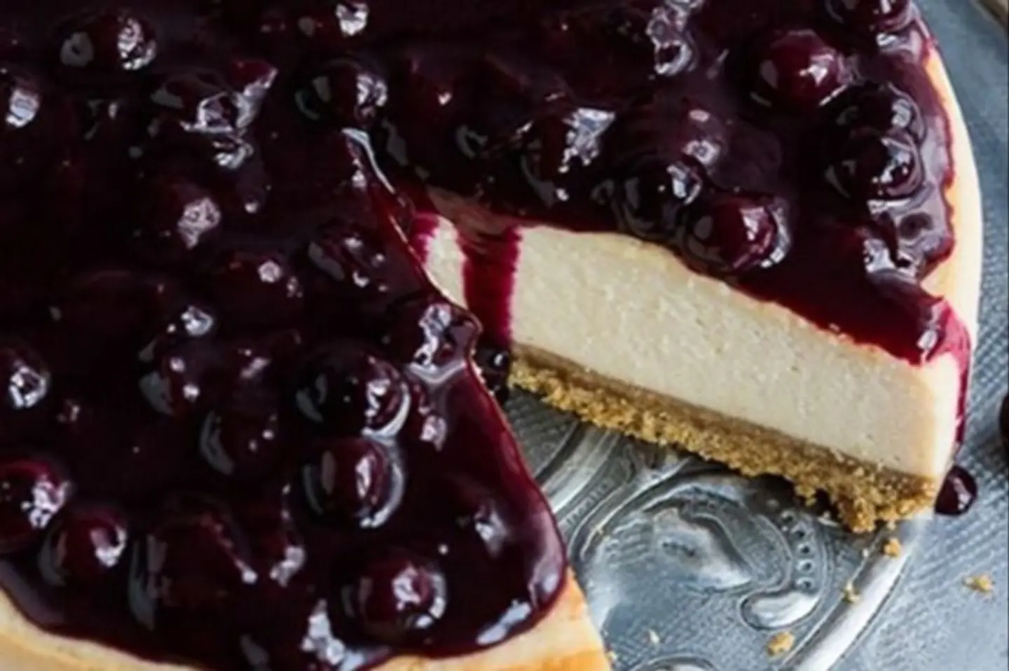 ‏تشيز كيك التوت الازرق