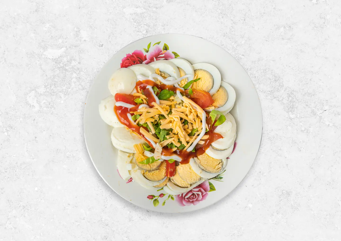 Mixed Plate With Cheese And Eggs
