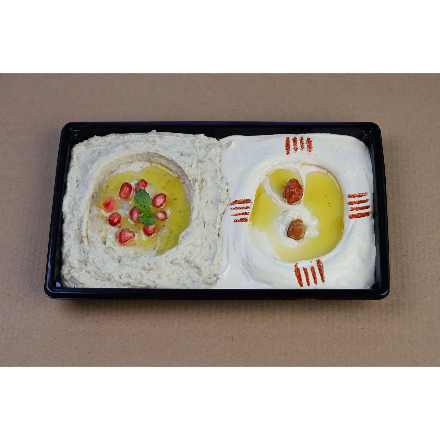 Mix Hummus And Moutabal