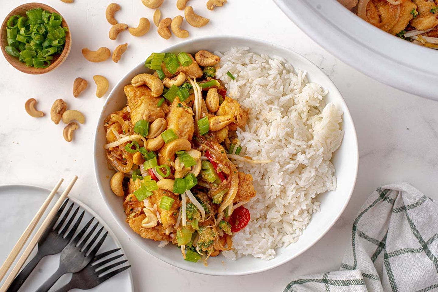 Chicken Cashew Nut With Rice