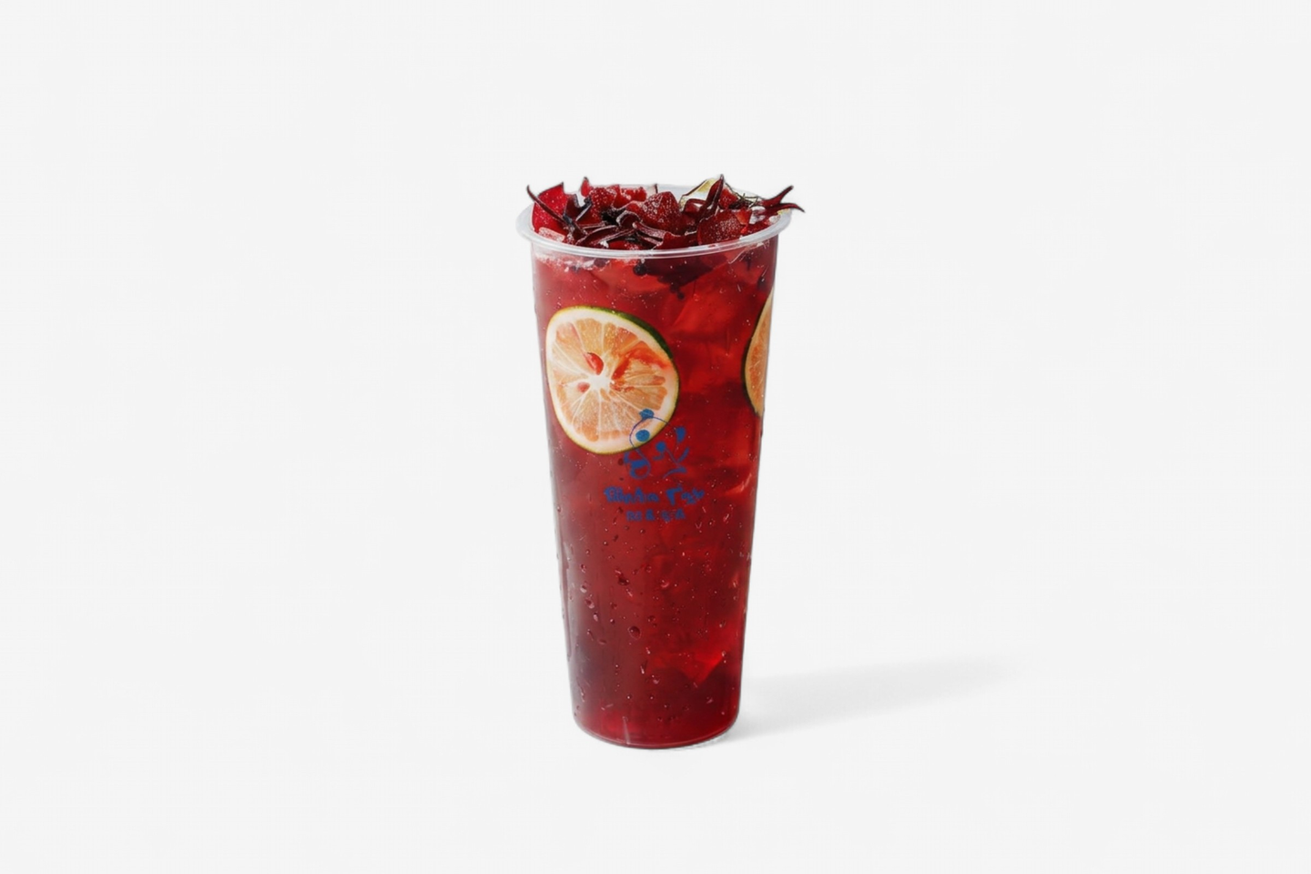 Karkade Strawberry Boba Iced Tea