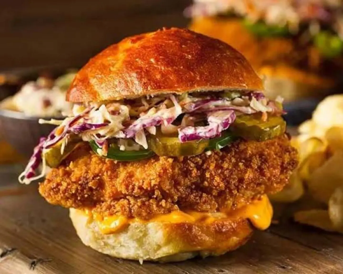 برجر الدجاج الكرنشي