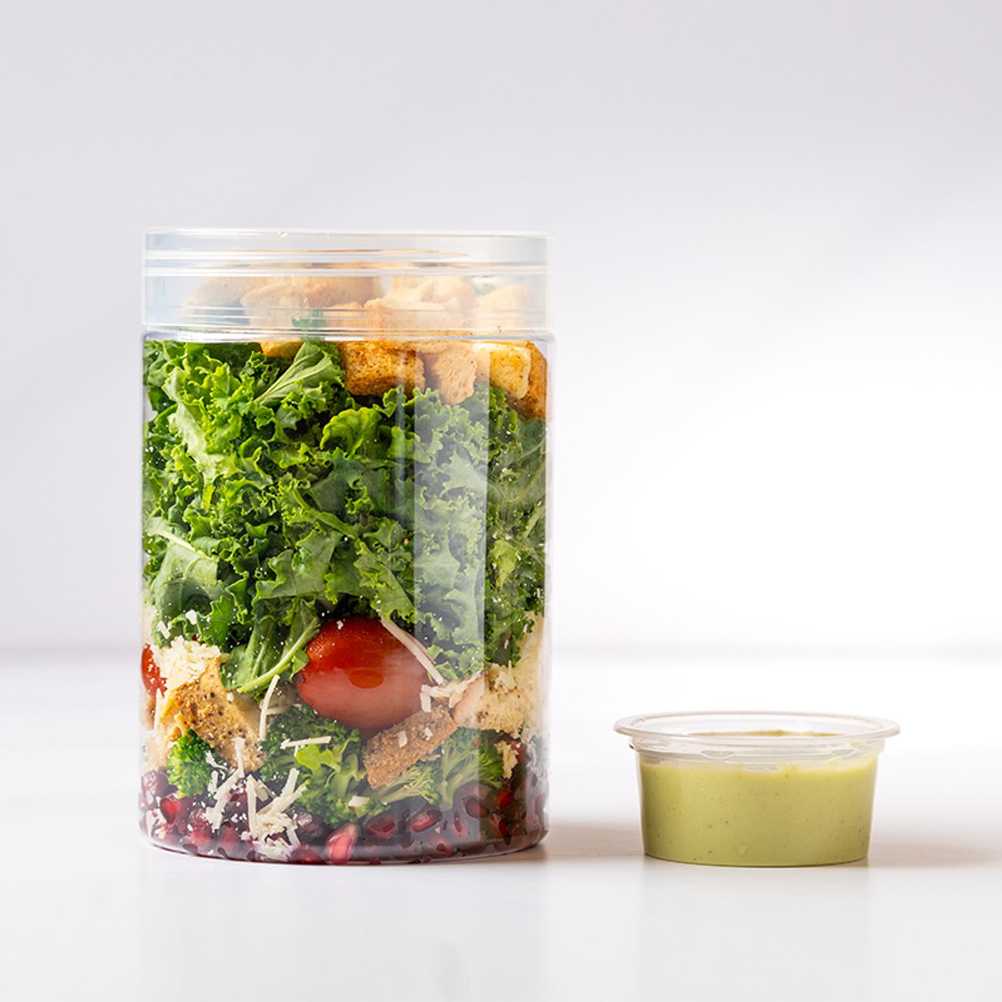 Kale Broccoli Chicken Caser   Jar - Kale Broccoli Chicken Caser