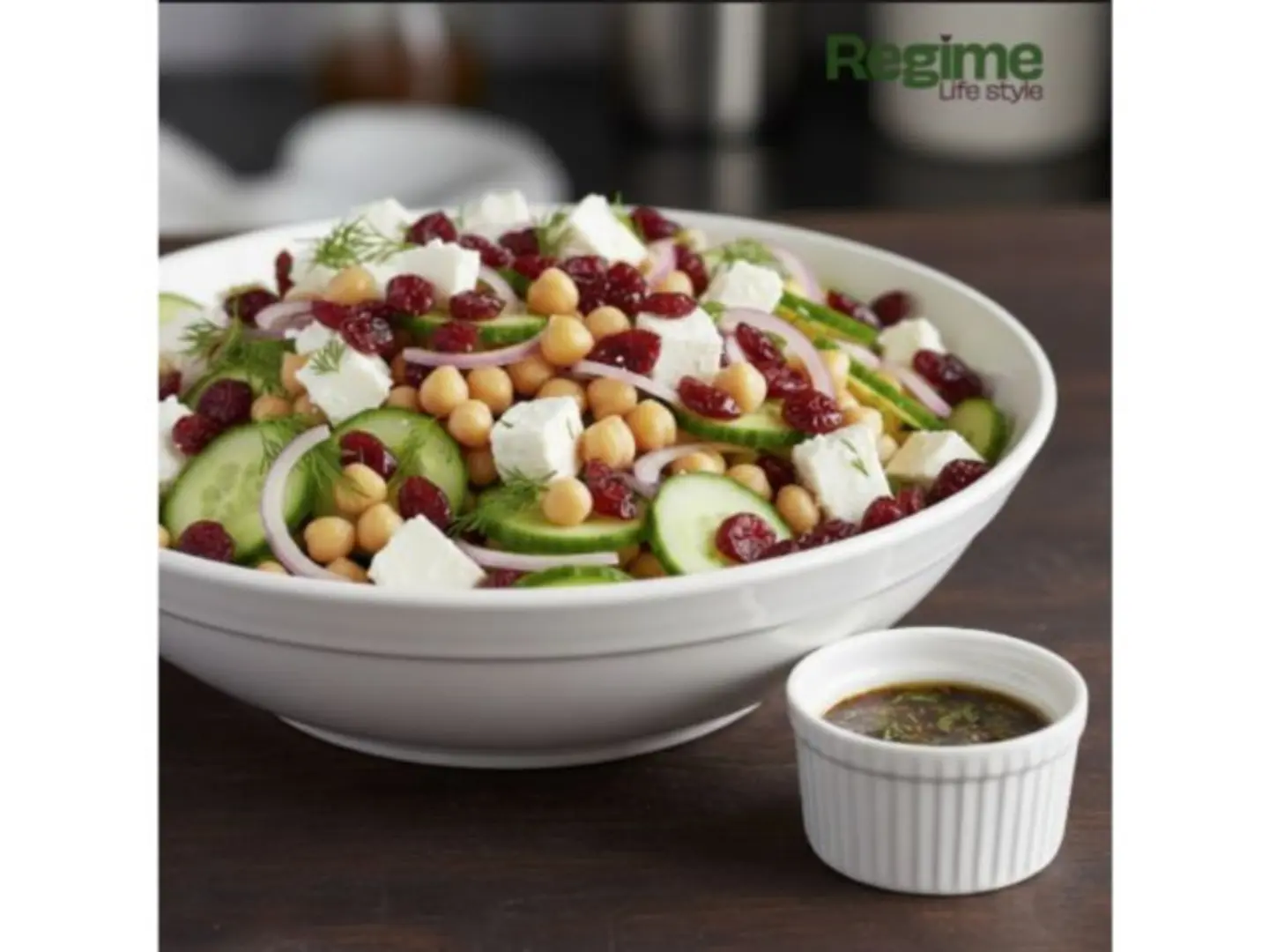 Chickpea, Cranberry And Feta Salad