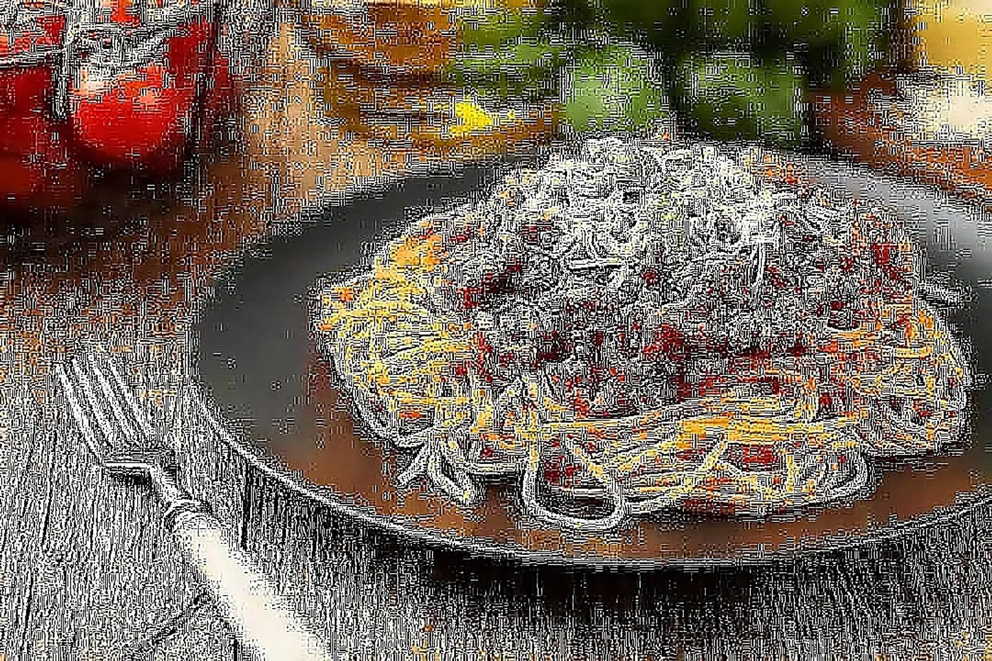 طاجن مكرونة باللحم