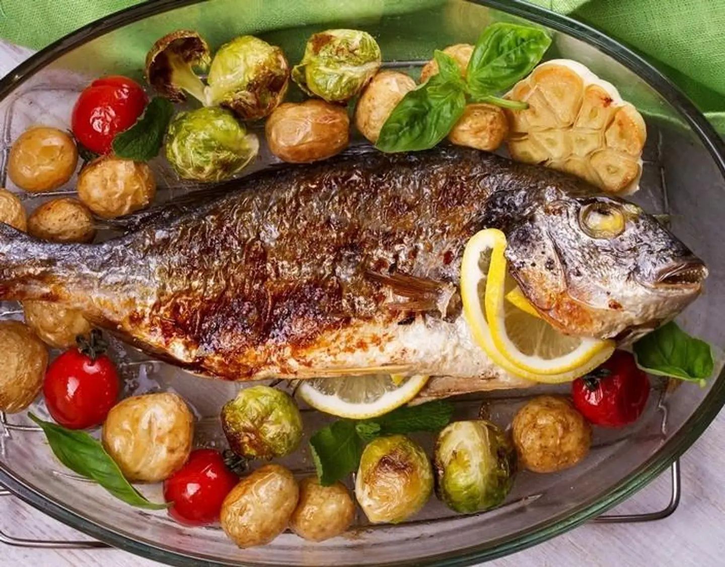 Sea Bream Fish Baked With Potatoes