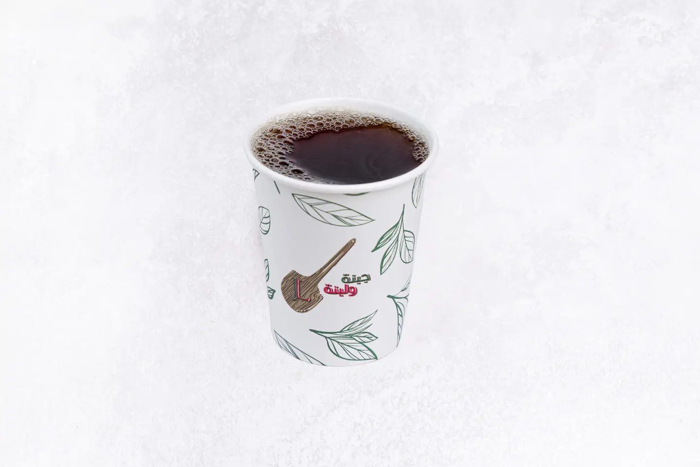 شاي محكور كوب ورق