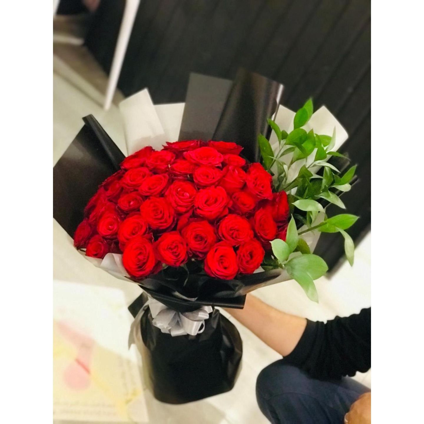 A Rose Bouquet With A Base