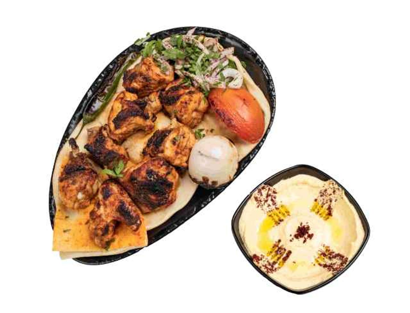 Shish Al Shawatee Grilled With Hummus