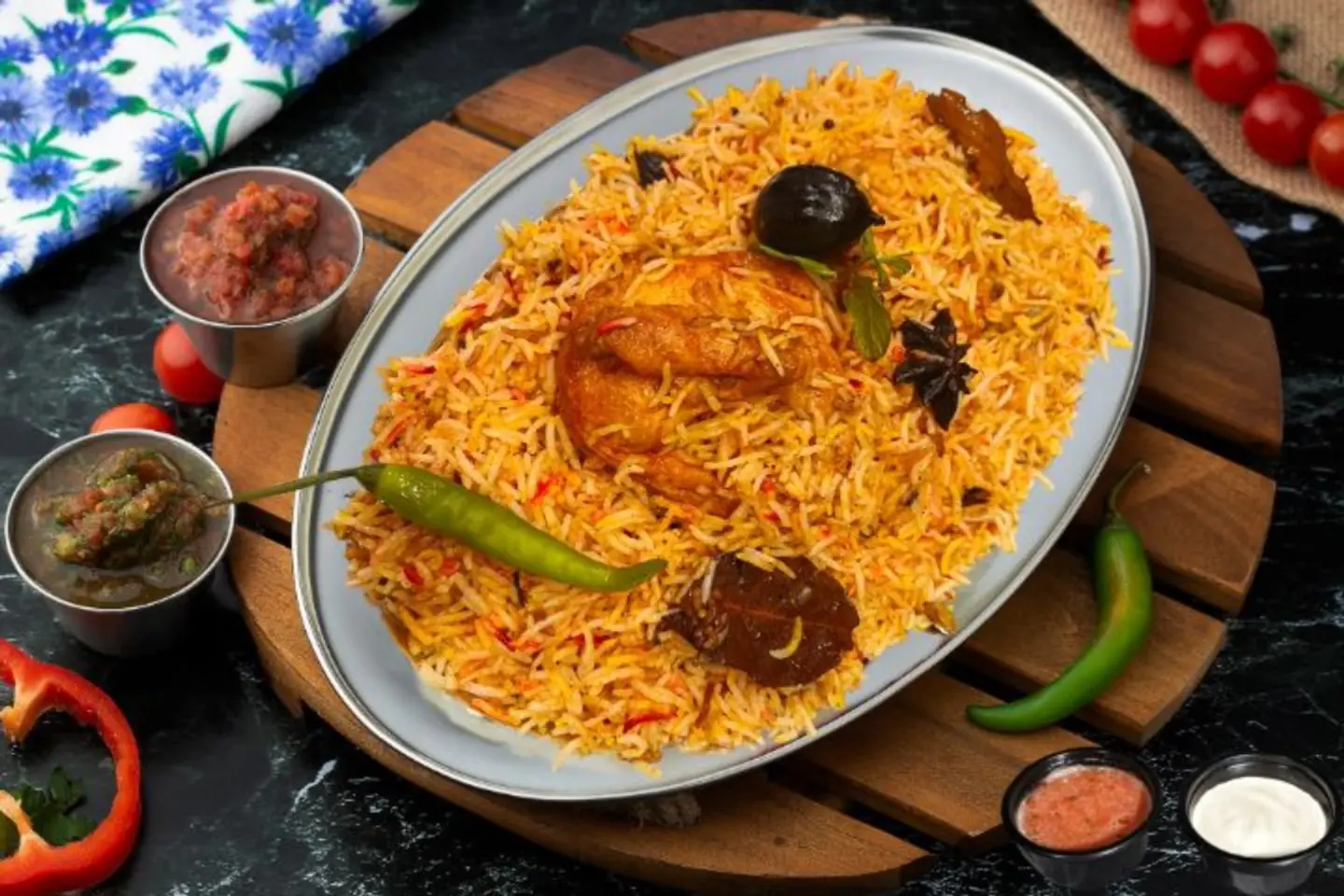 برياني دجاج نصف حبة