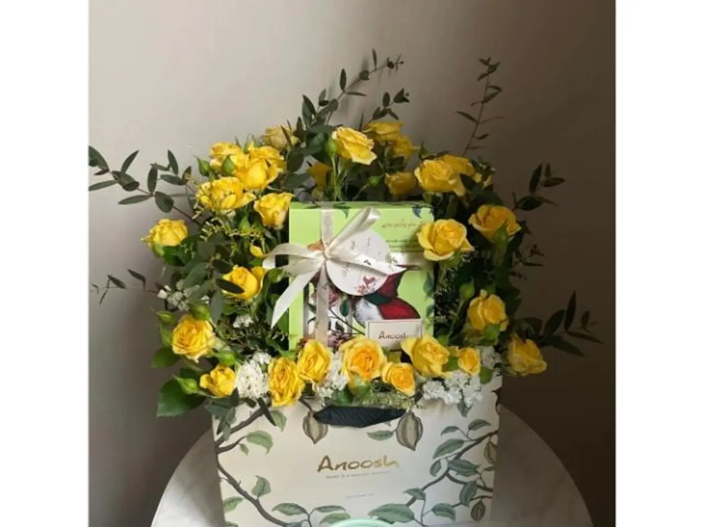 Anoush Sweets With Yellow Flowers