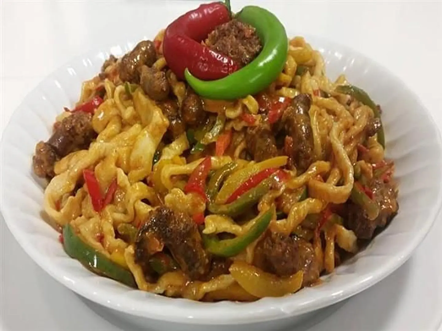 Macaroni Mixed Liver And Sausage