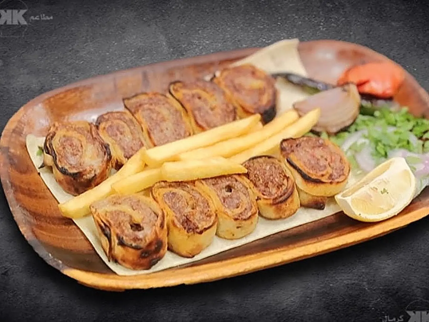 Kebab Wrapped In Saj Bread