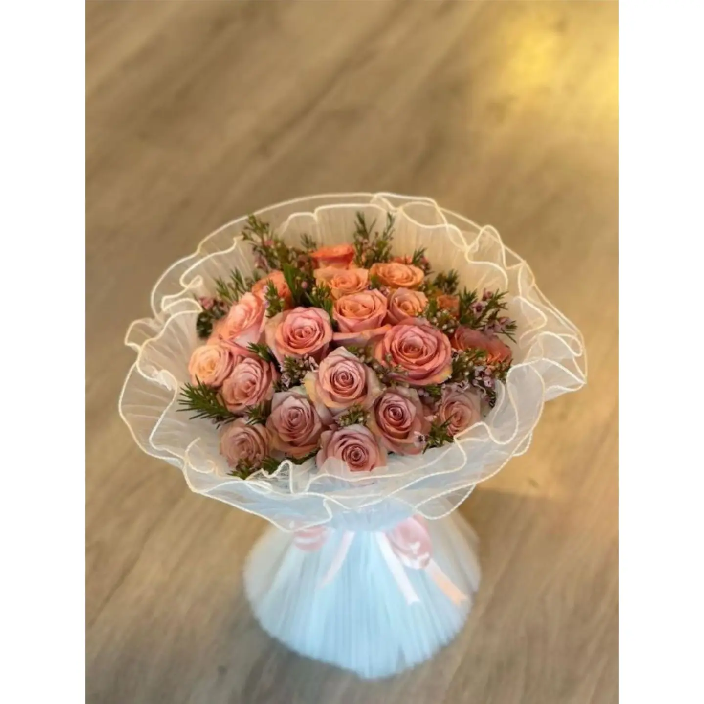 باقة  جوري وردي 2