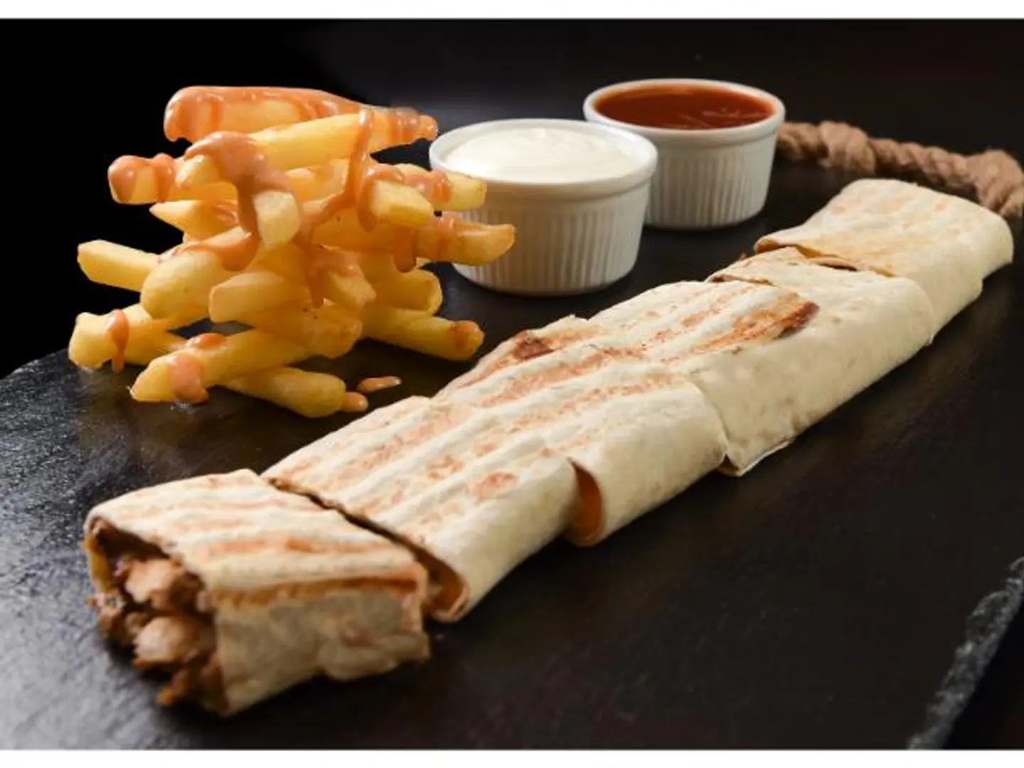 Beef Shawarma With Flaky Bread