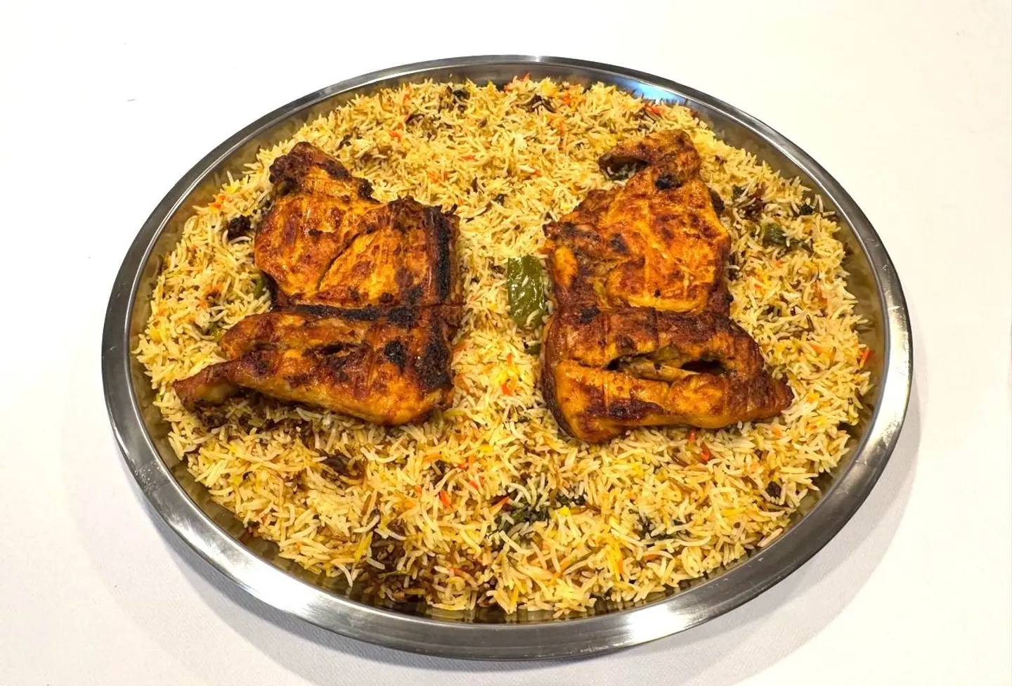 Charcoal Grilled Chicken With Spiced Rice