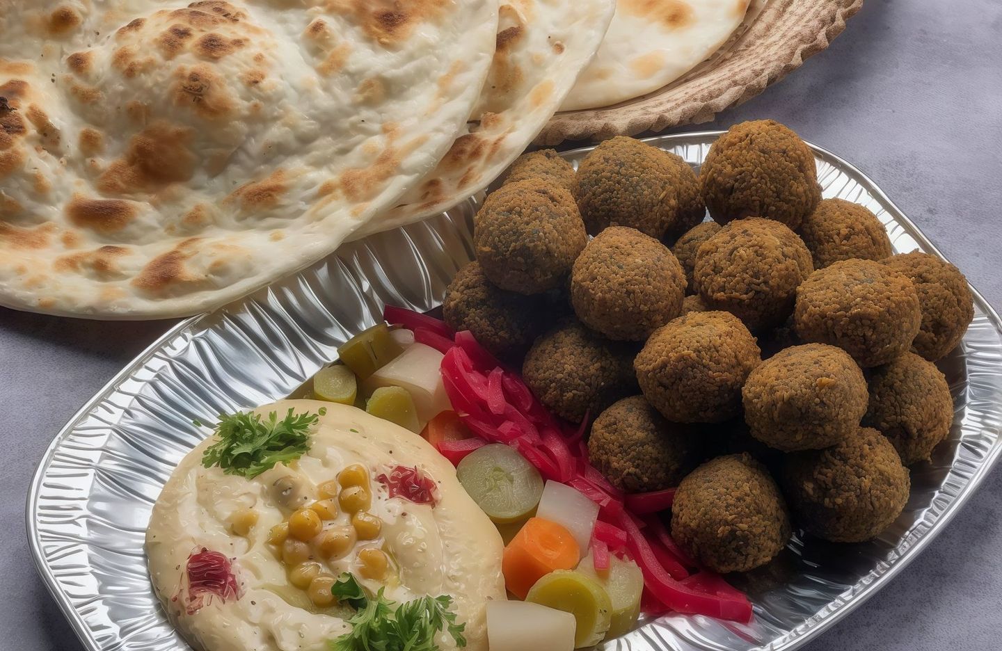 صحن فلافل مشكل