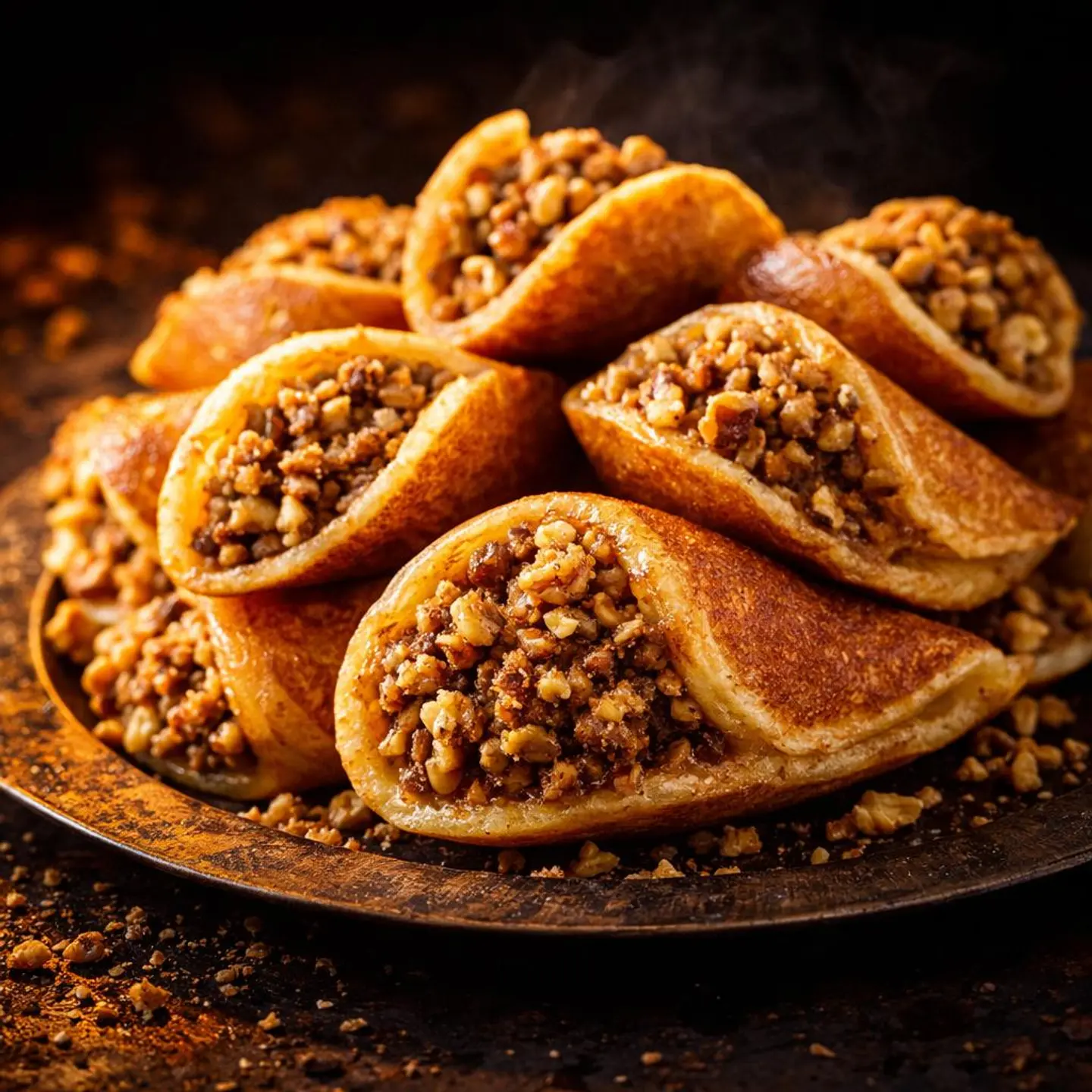 قطايف بالجوز ربع كيلو