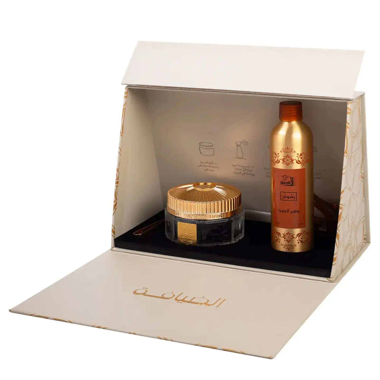 حقيبة الضيافة رشوش دهن العود وبخور