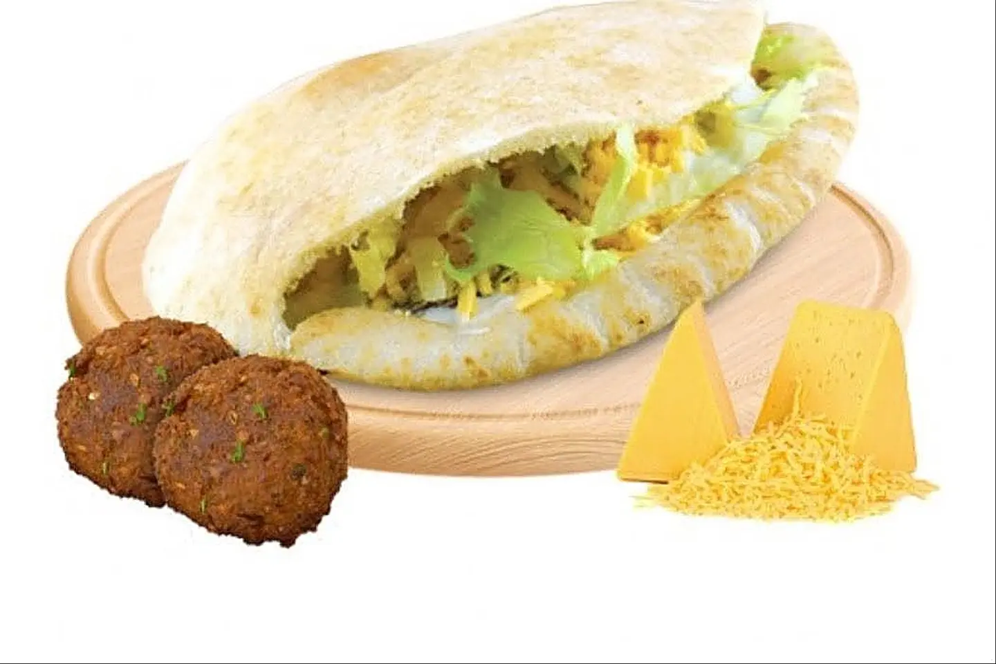 سندوتش فلافل بالجبنه الرومي