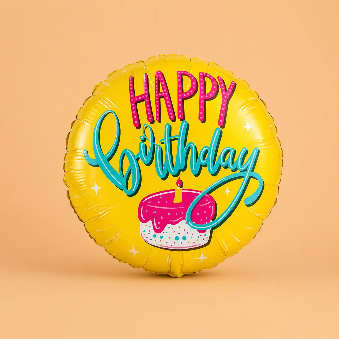 Yellow Birthday Balloon