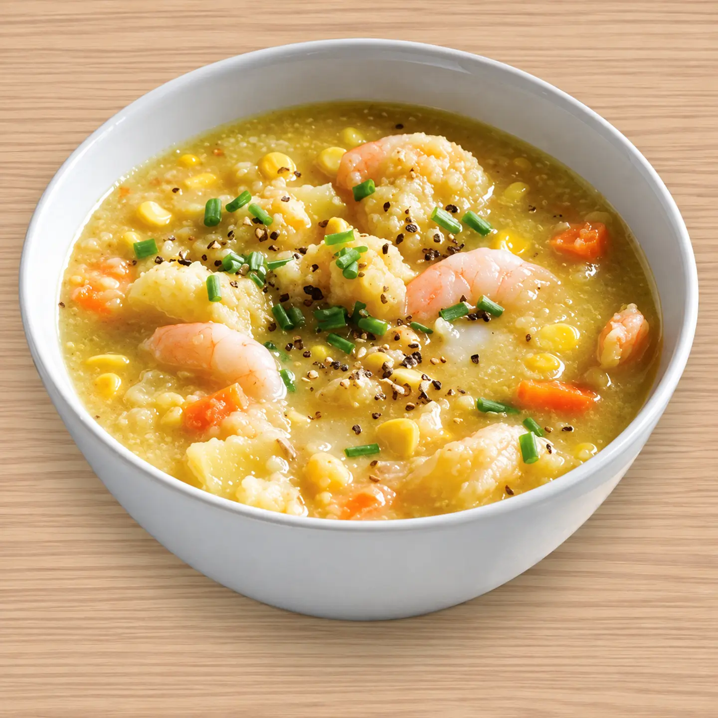شوربة الذرة بالروبيان