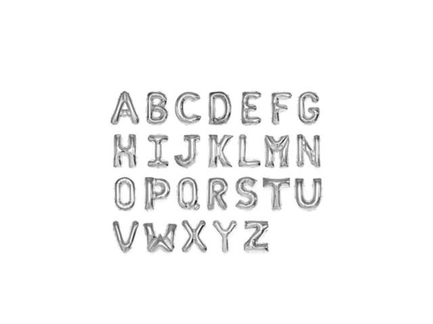 Silver Helium Balloon Letter A~Z