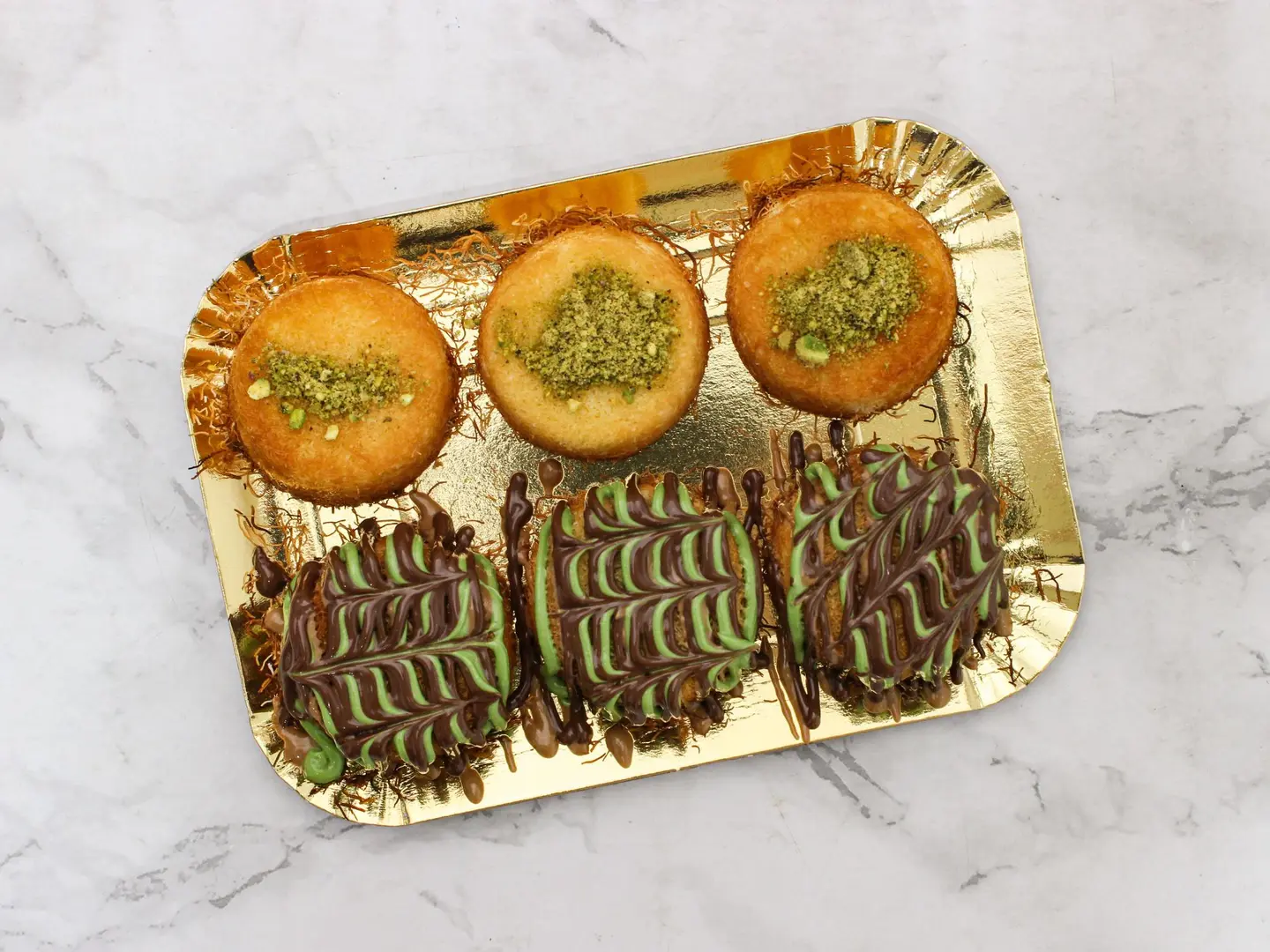 Kunafa Cup With Sauce 6 Pieces