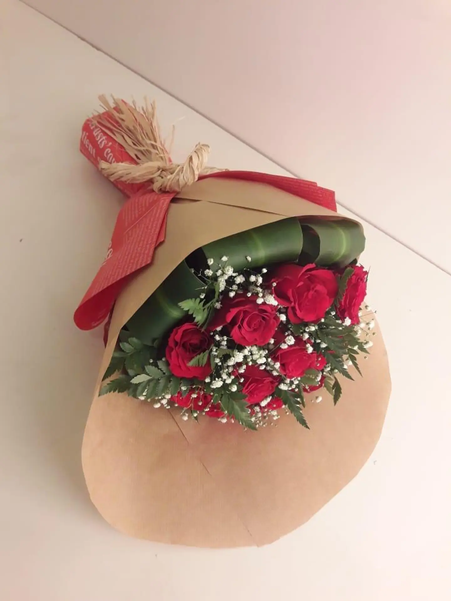 Red Rose Bouquet Wrapping