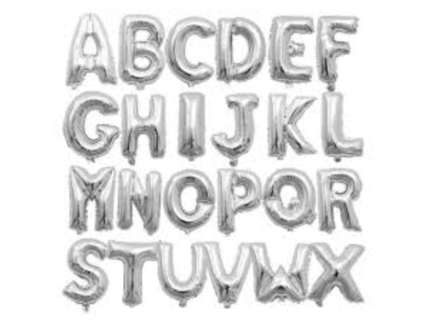 Silver Letter Balloon