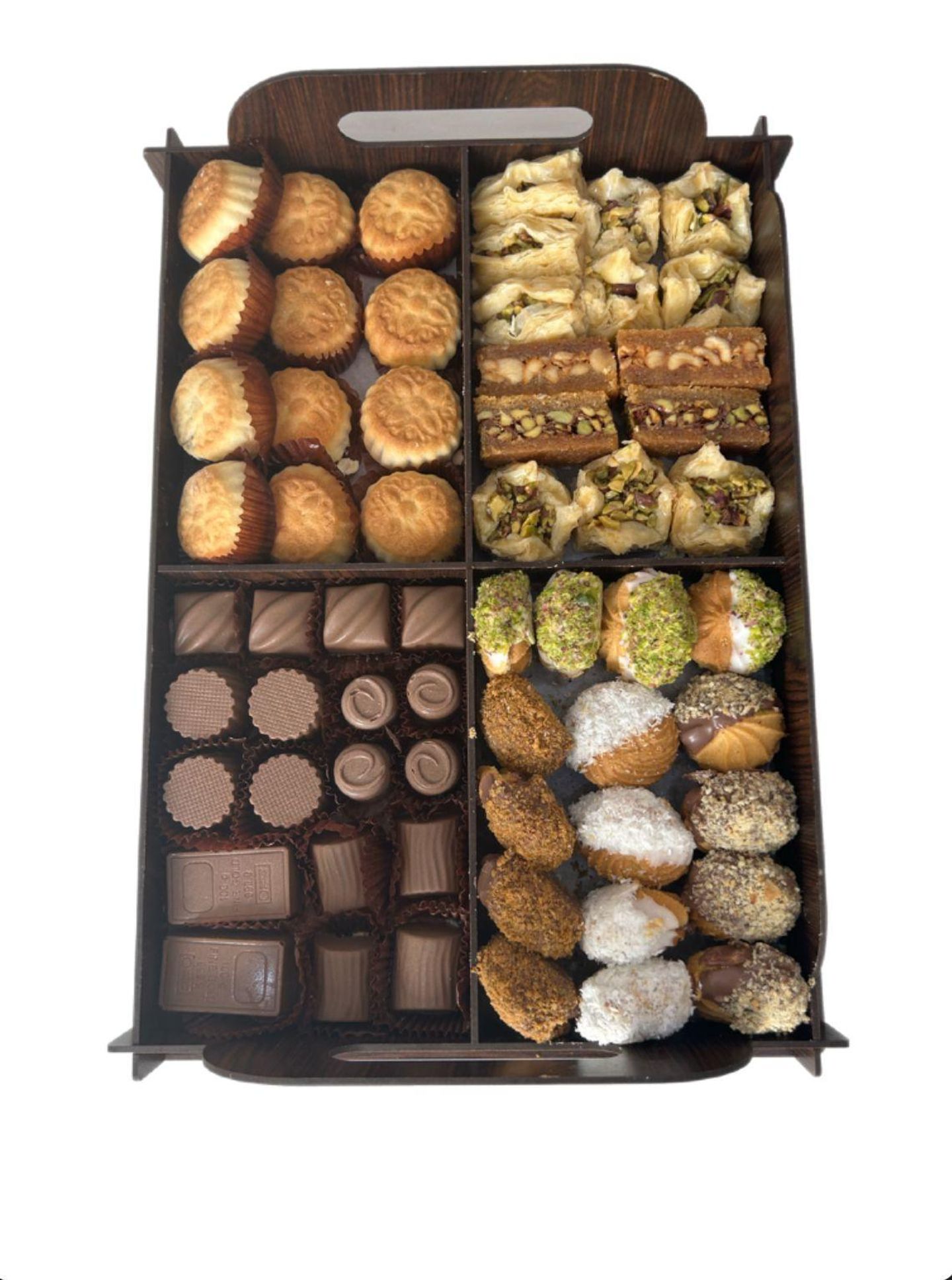 Assorted Wooden Sweets Tray