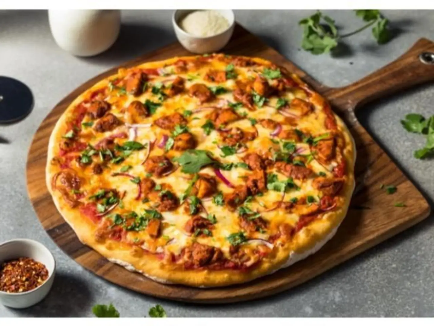 Chicken Chunks And Cheese Pizza