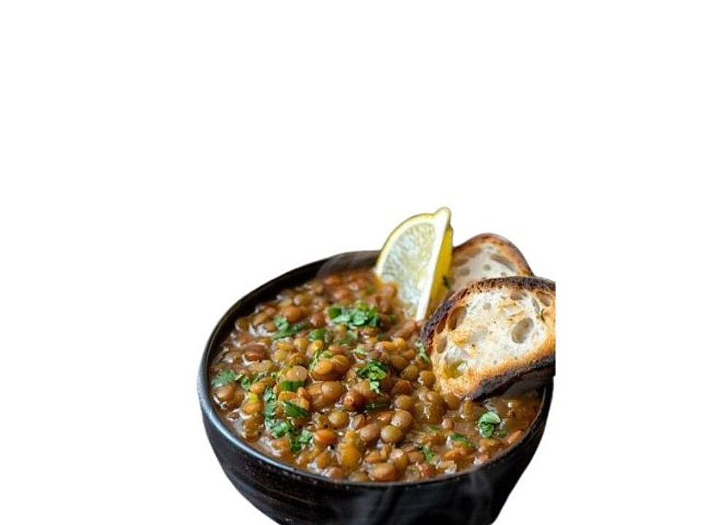 عدس مع الخبز