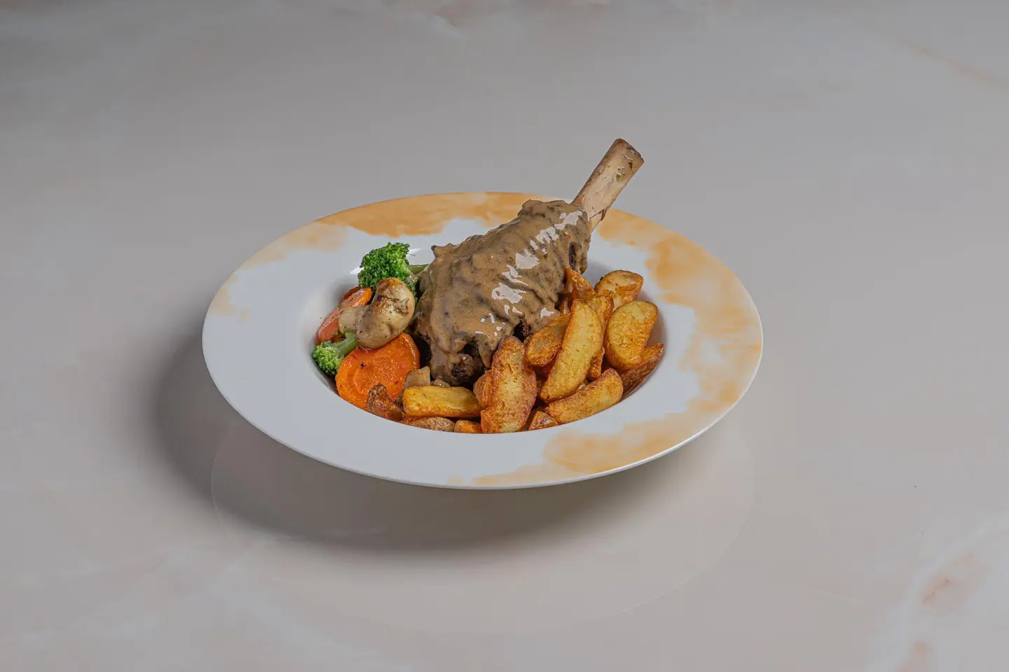 موزات غنم مع خضرة