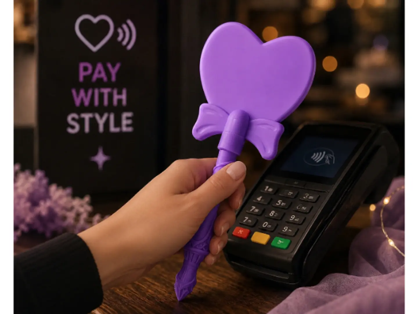 Purple Heart Magic Wand