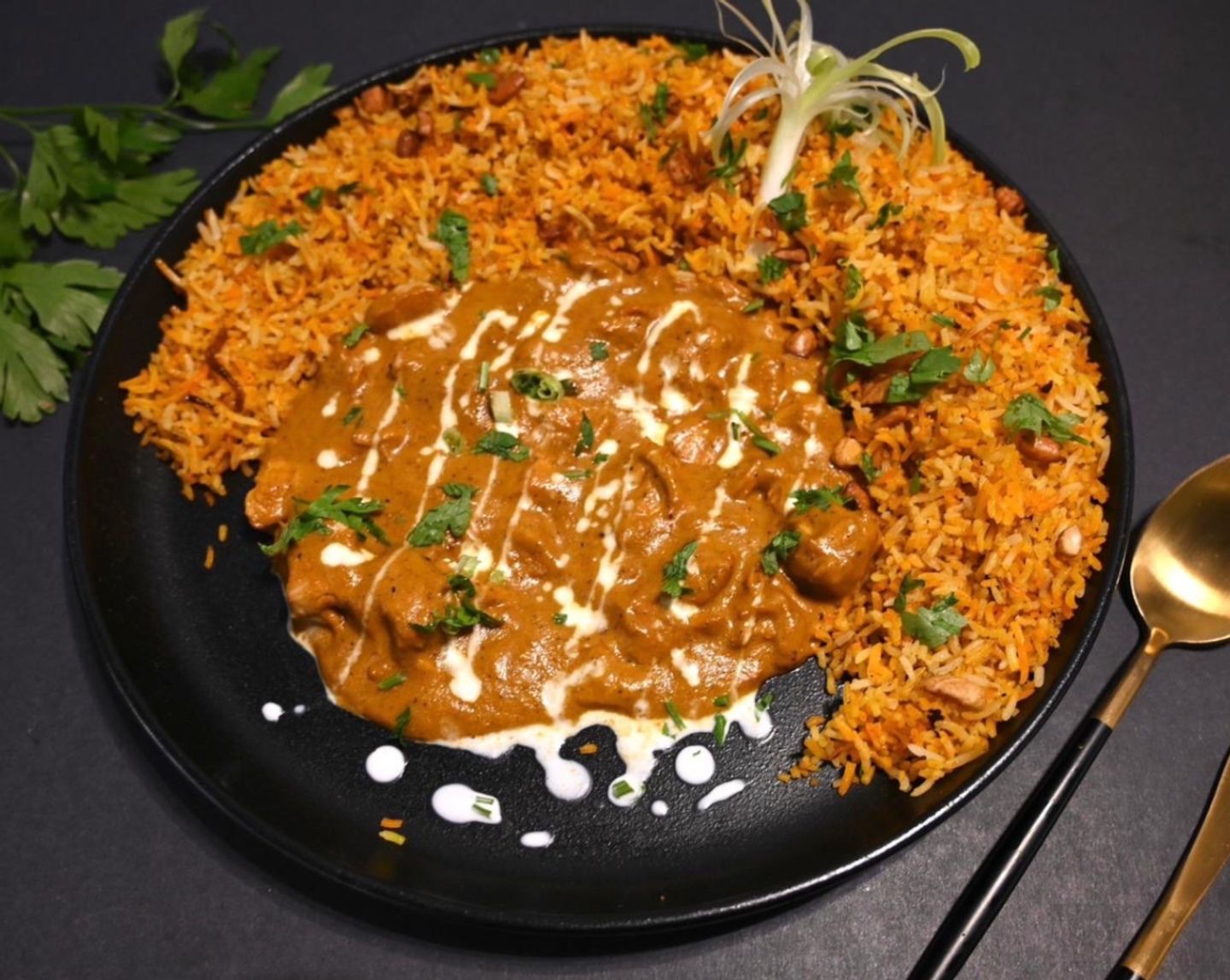 Butter Chicken Biryani Platter