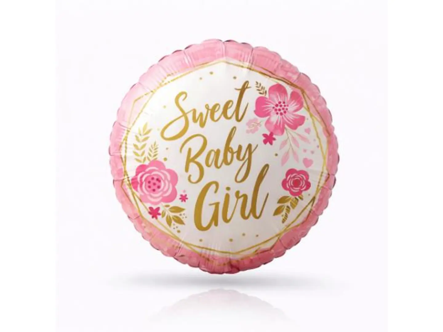 Decorated Baby Girl Helium Balloon