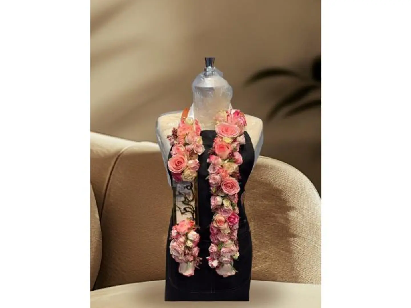 عقد بيبي روز طبيعي مع روز مع كرت الفلوس