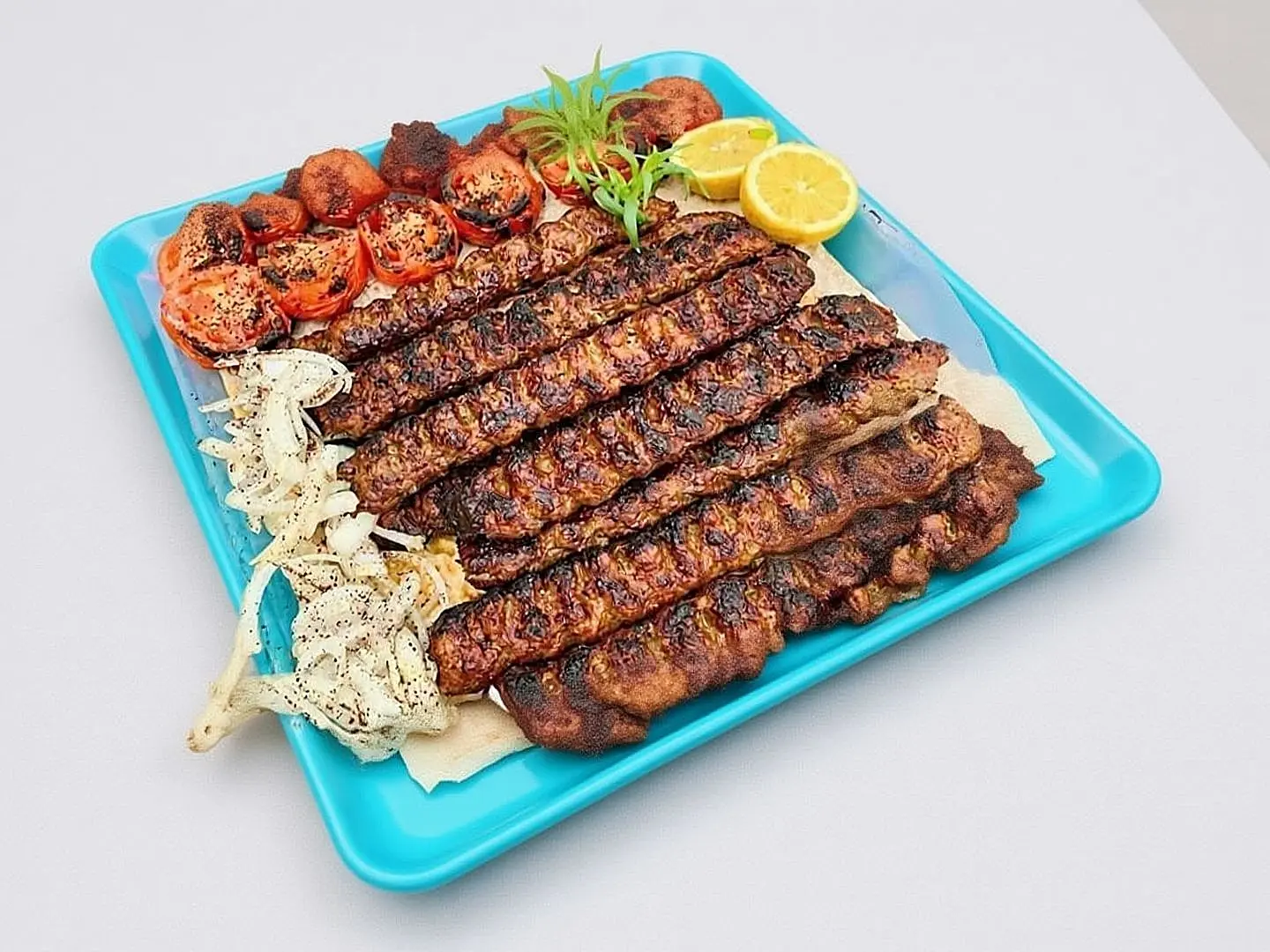 كيلو كباب دجاج مع بطاطس ورز 16 سيخ