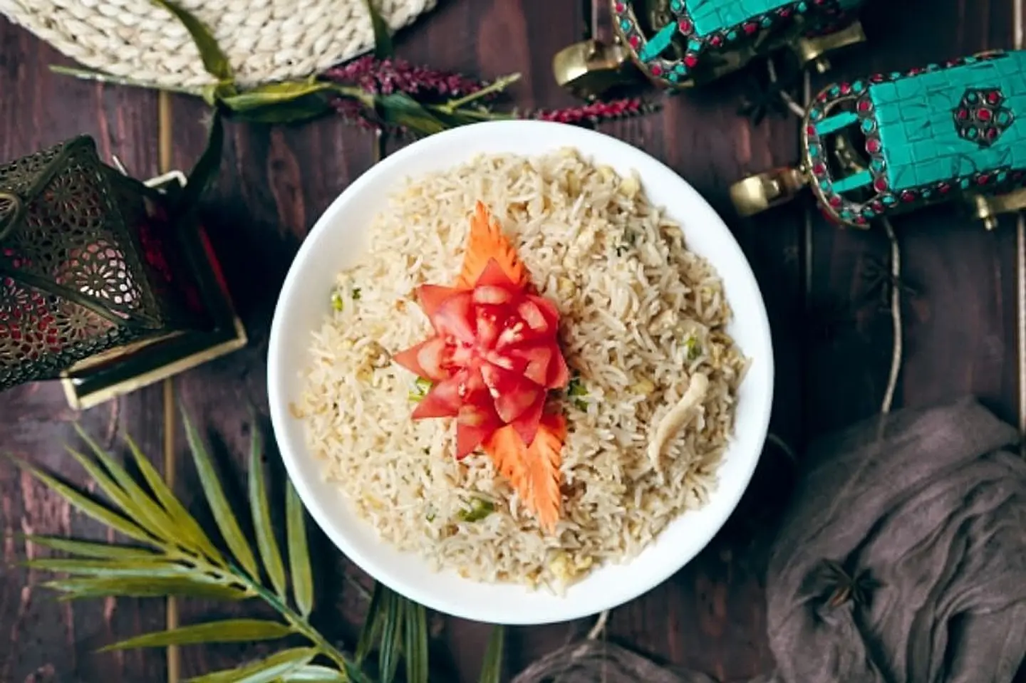 أرز مقلي بالدجاج