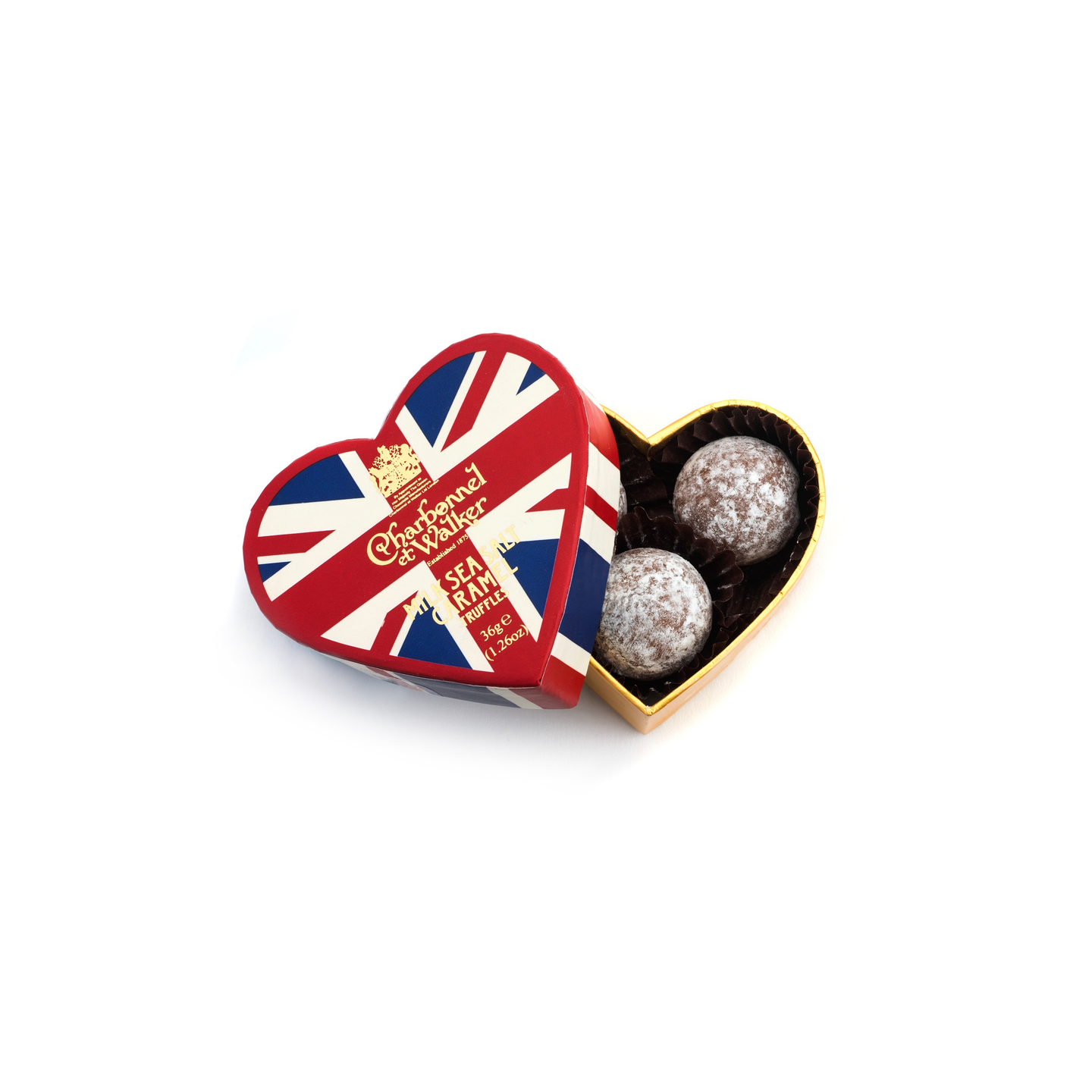 Union Jack Milk Sea Salt Caramel Truffles 36g