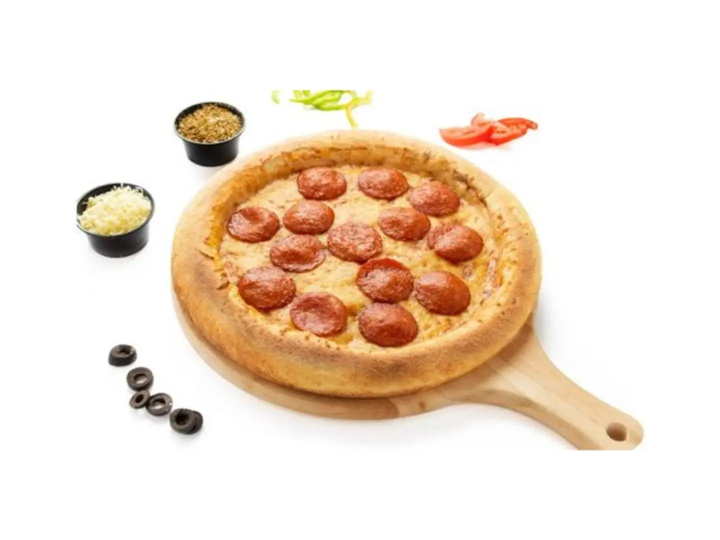 Pepperoni Pizza With Vegetables